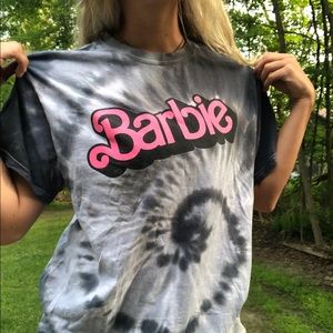 Barbie Logo Blue Tie-Dye T-shirt